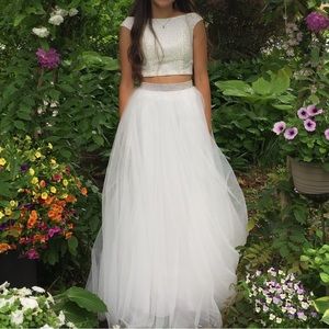 Sherri Hill Two-Piece White Dress